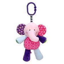 peluche musical elephant rose