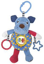 peluche éveil dog bleu