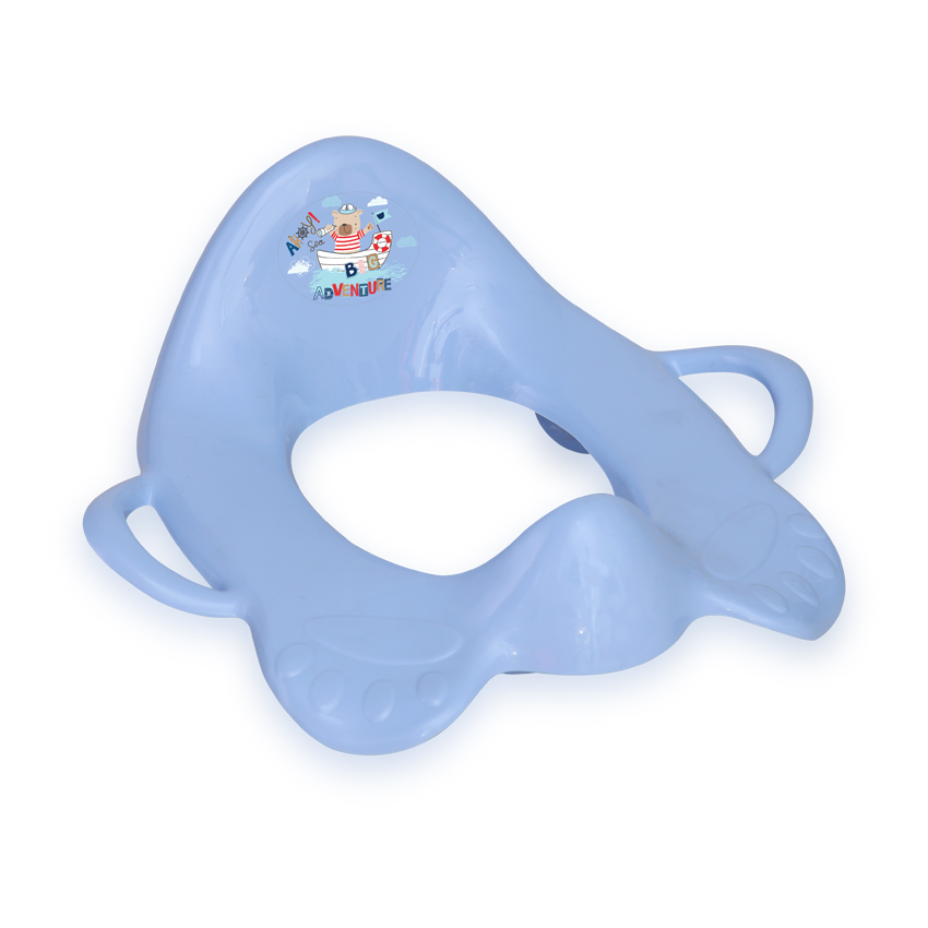 siège toilette bleu