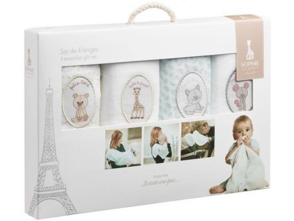 Set de 4 langes Sophie la girafe