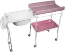 baignoire extensible rose