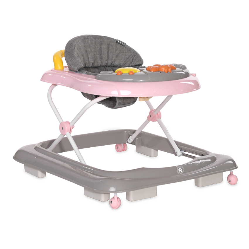 marche bébé buggy rose/gris