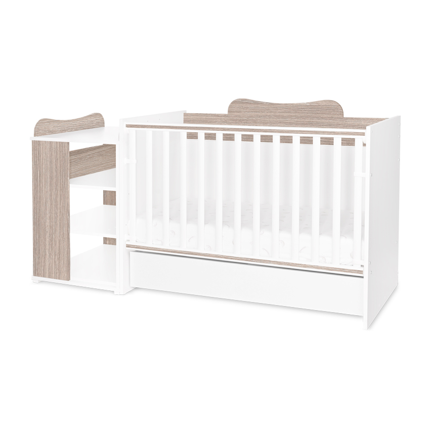 lit evolutif multi 190/72 white/coffe