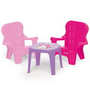 table + deux chaises rose