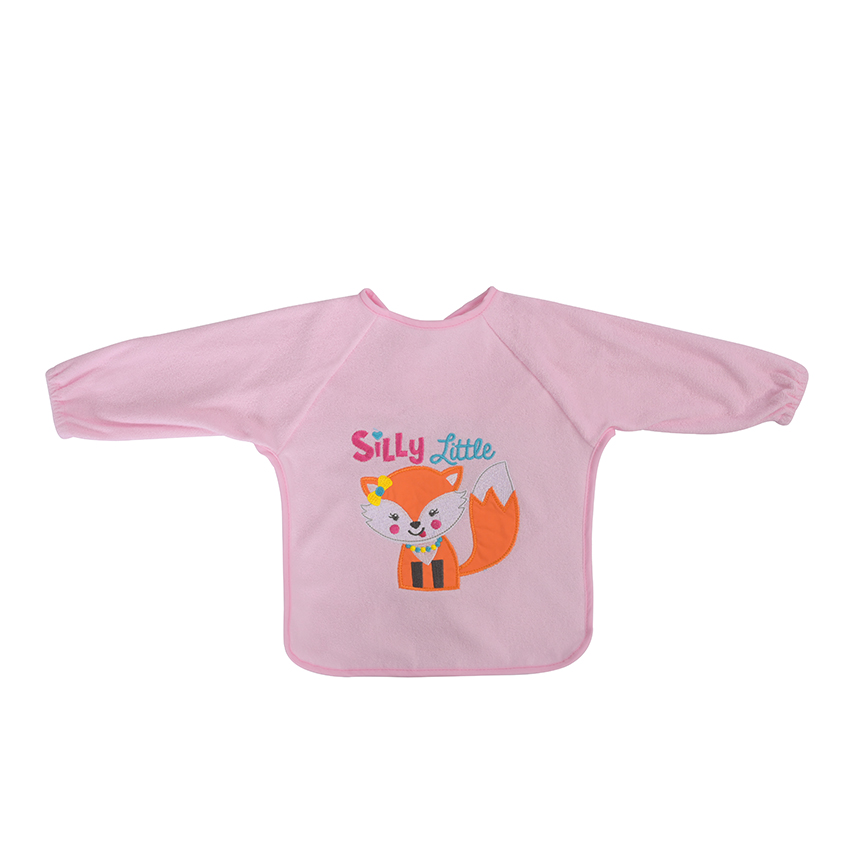 [1020270003] bavoir manche rose