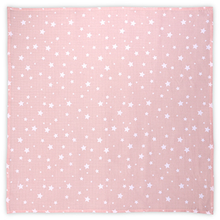 [10340092302] couverture muslin rose stars
