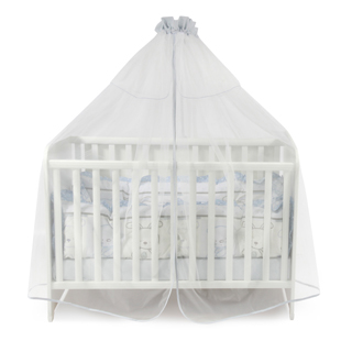 moustiquaire sur perche bleu