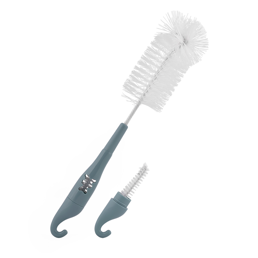 brosse pour biberon et tetine bleu