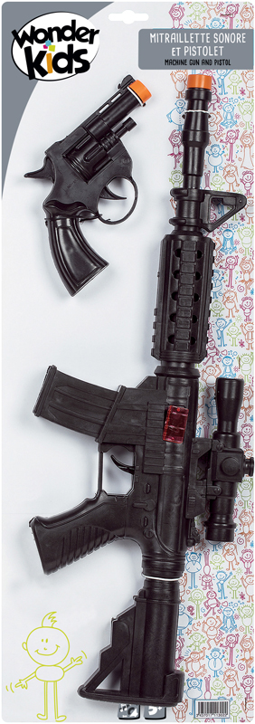 [A2200022] FUSIL MITRAILLEUR SONORE +COLT