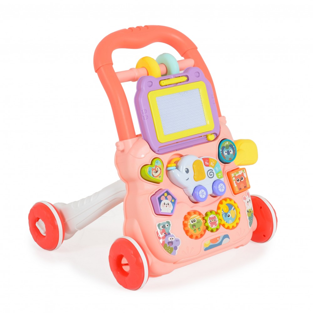 chariot de marche éléphant rose