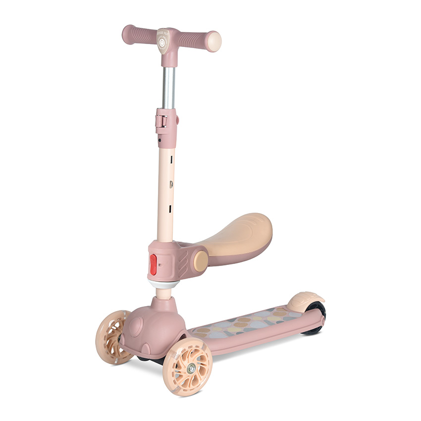 Trottinette Évolutive 2-en-1 avec Siège Pliable beige
