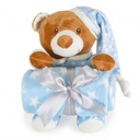 Couverture avec ourson bleu