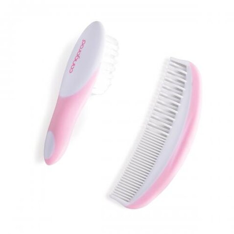 set brosse + peigne rose