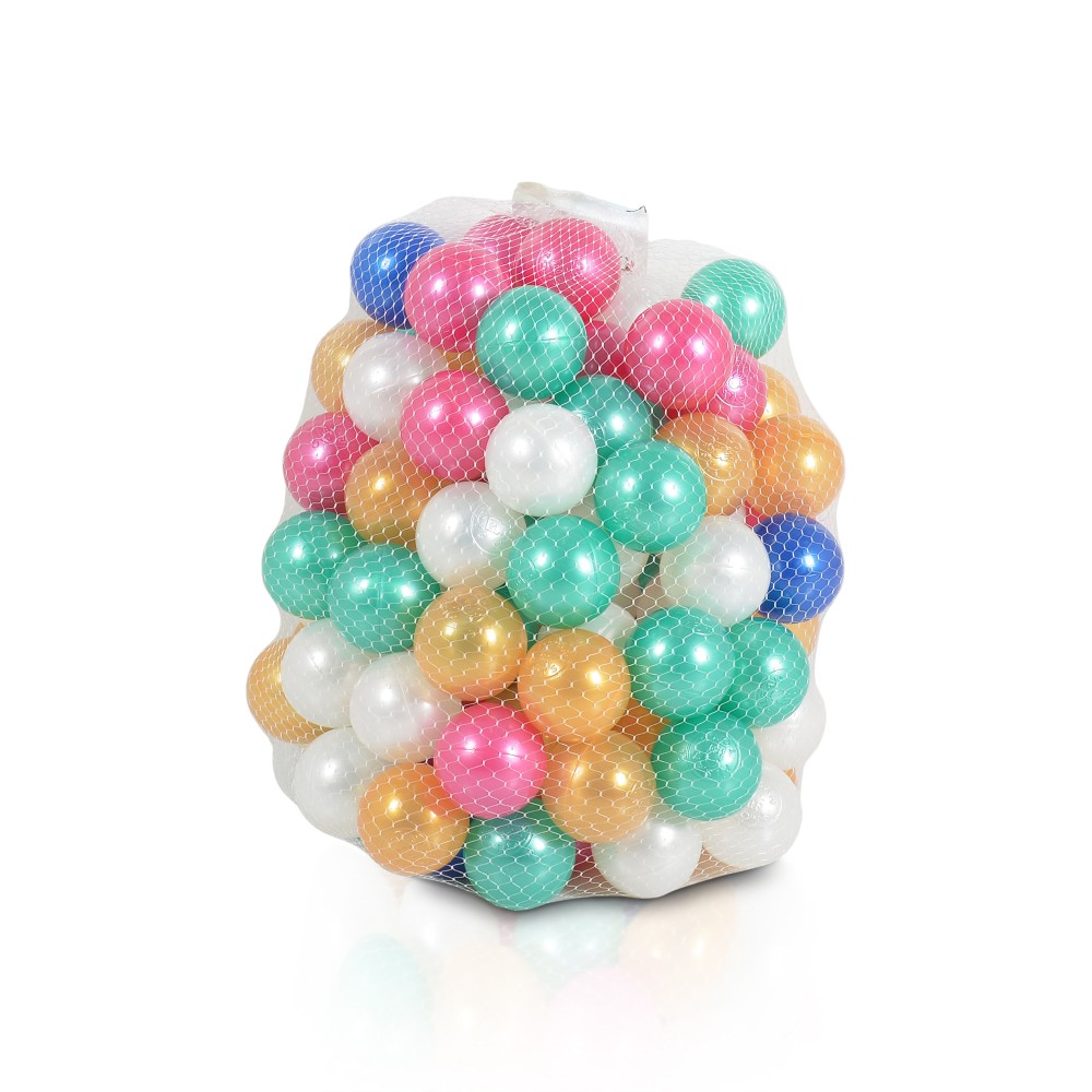 Lot de 100 Balles Métallisées pour Piscine à Balles