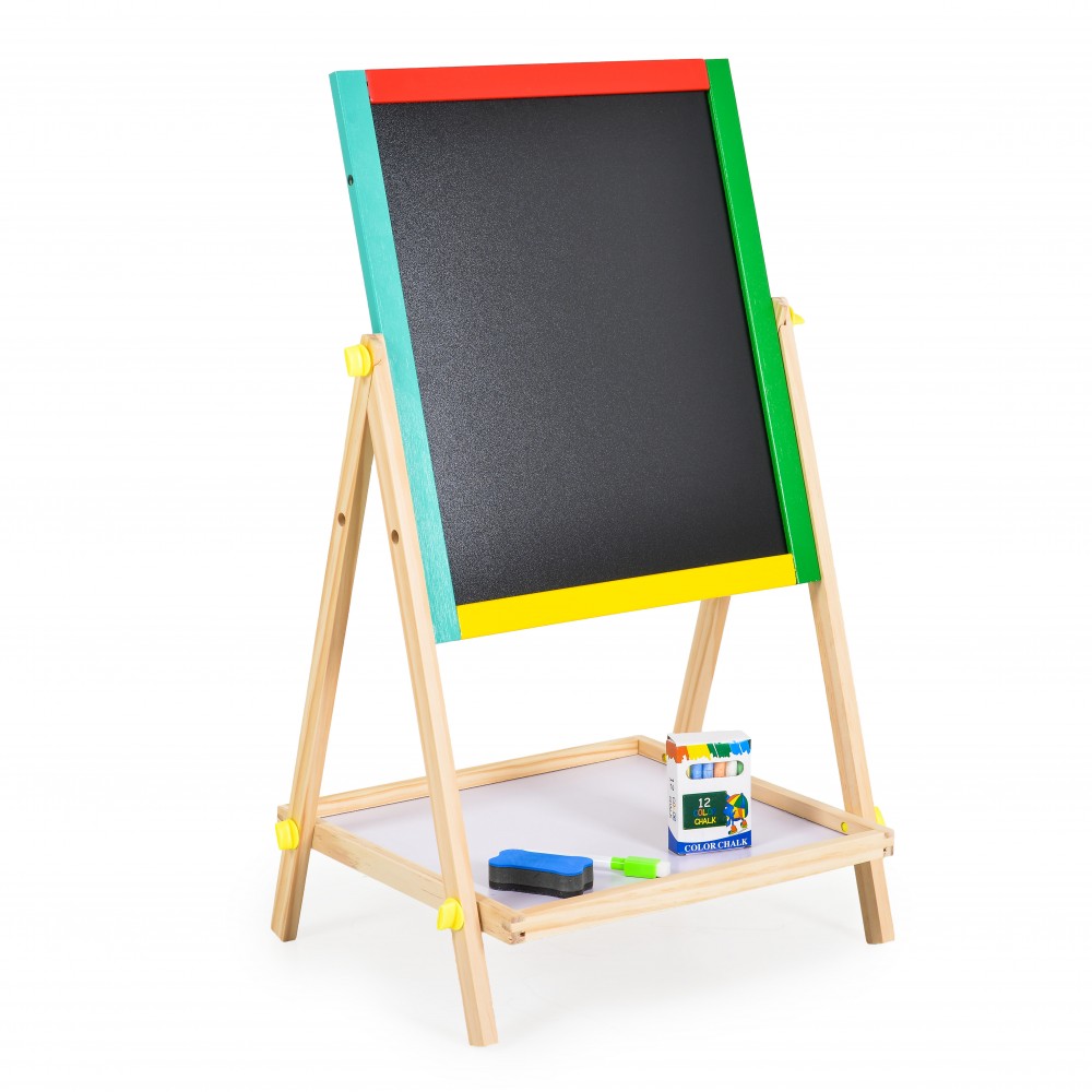 Tableau Dessin et Magnétique en Bois Multicolore