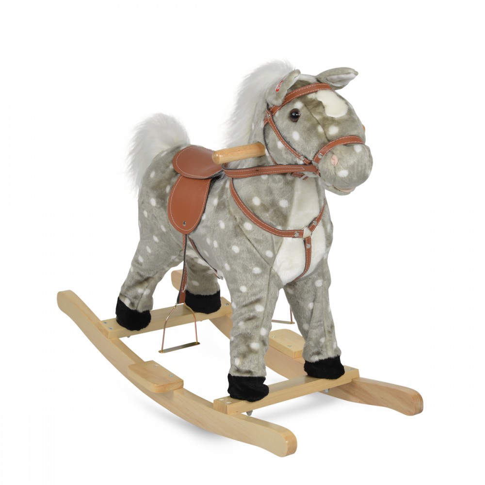 Cheval à bascule gris