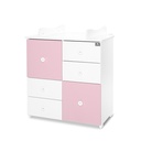 commande à langer rose