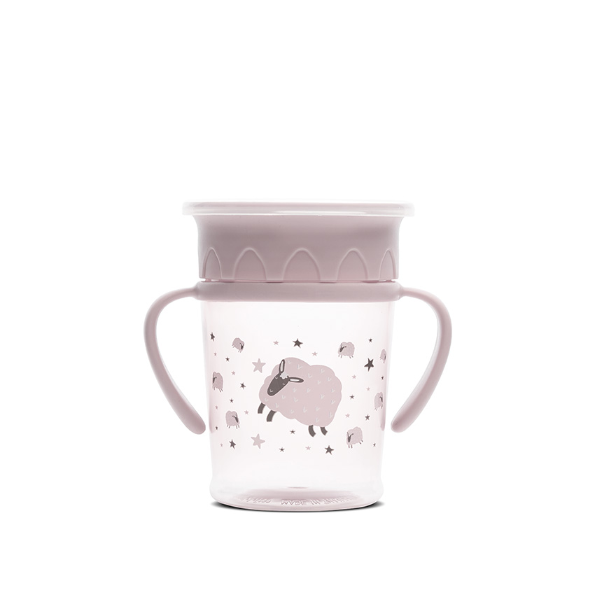 tasse d'apprentissage rose