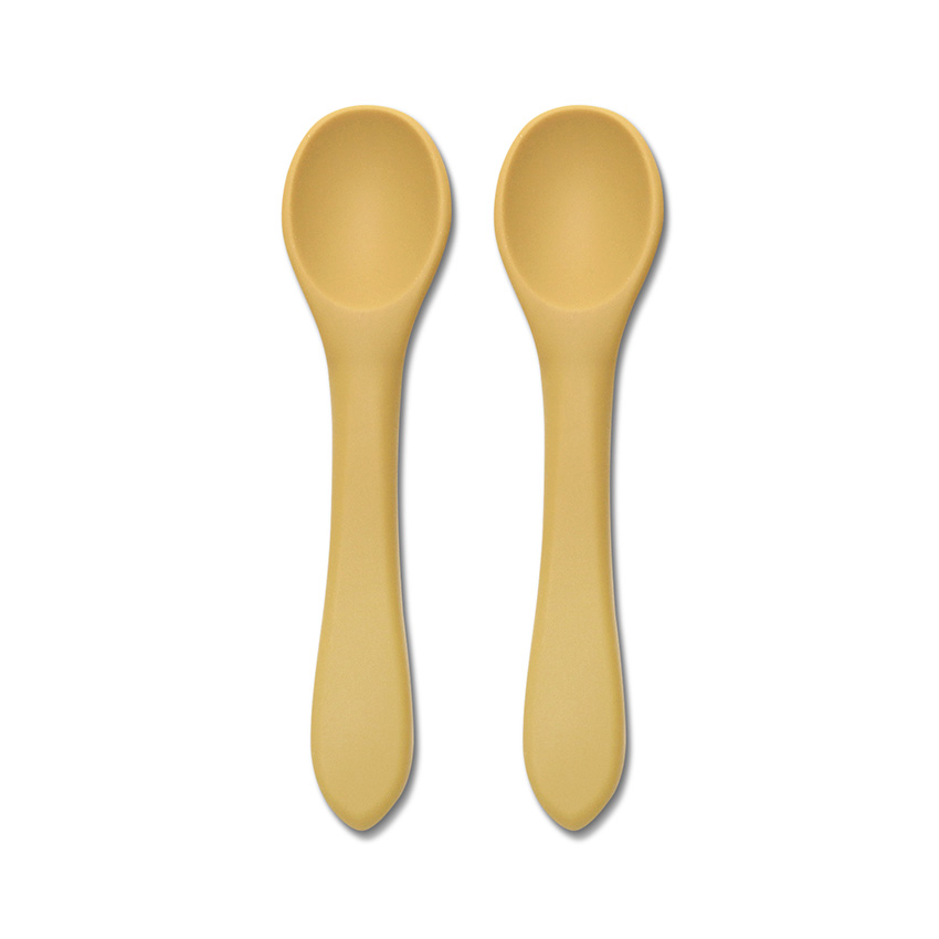 lot de 2 cuillère silicone jaune
