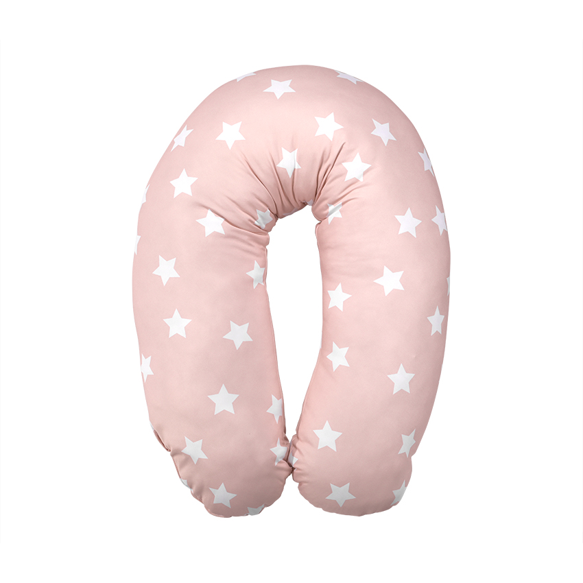 coussin d'allaitement rose stars