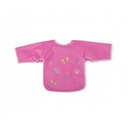 Bavoir avec manche Piggy rose