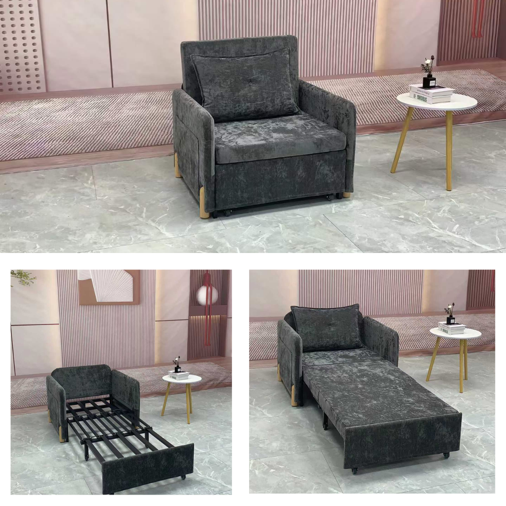 canapé convertible gris