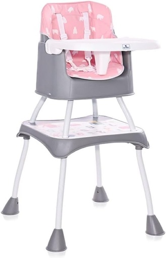 [10100492133] Chaise haute trick 3en1 rose