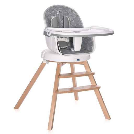 [10100472137] chaise haute napoli gris candy