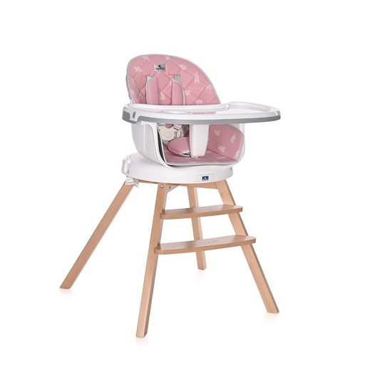 [10100472133] chaise haute napoli rotative rose