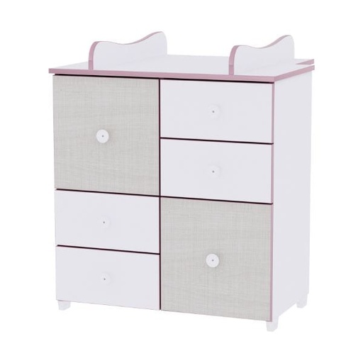 [10170110032A] commode à langer rose