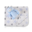 couverture + doudou bleu