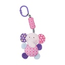 peluche avec accroche elephant rose