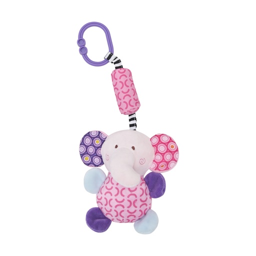 [10191350005] peluche avec accroche elephant rose