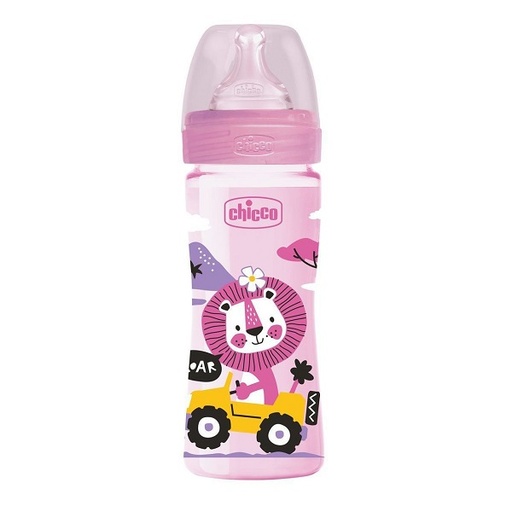 [00028623100000] BIB PP 250ML SIL FL MOYEN ROSE 2M+