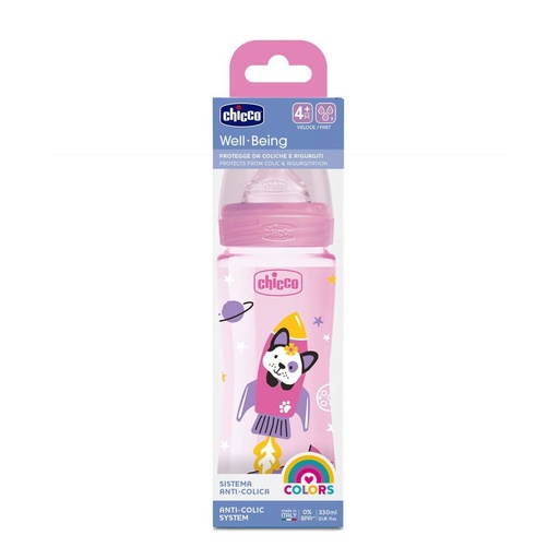 [00028637100000] BIB PP 330ML SIL FL RAPIDE ROSE 4M+