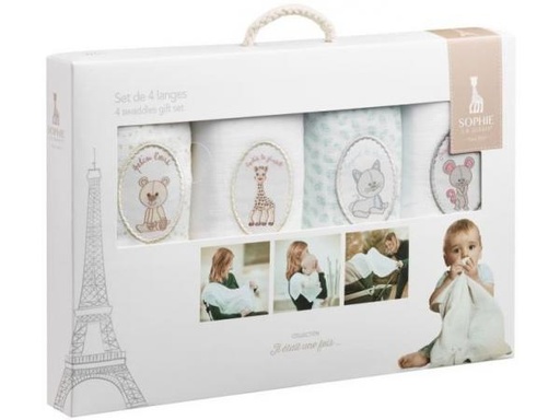 [850724] Set de 4 langes Sophie la girafe