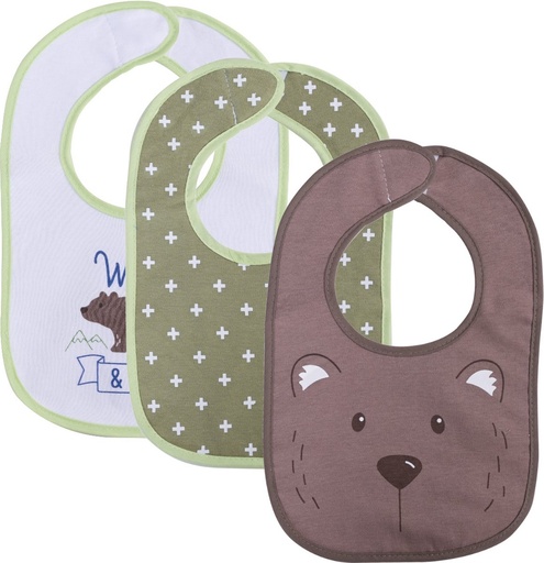 [10260230001] bavoirs 3pcs velcro