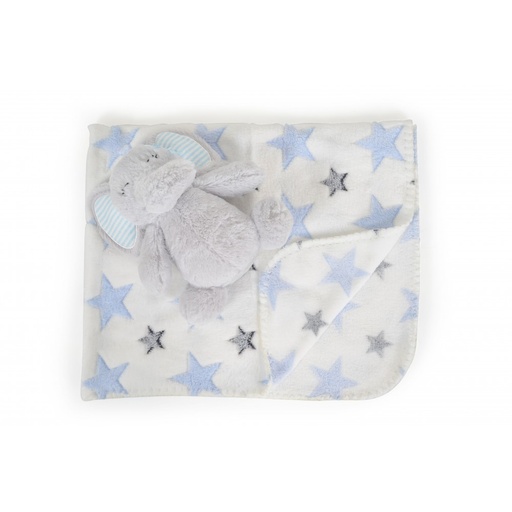 [3800146269203] couverture 90/75 cm + doudou bleu étoiles