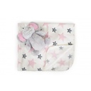 couverture 90/75cm + doudou étoiles rose