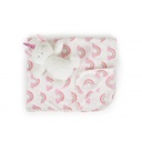 couverture 90/75 cm arc en ciel rose