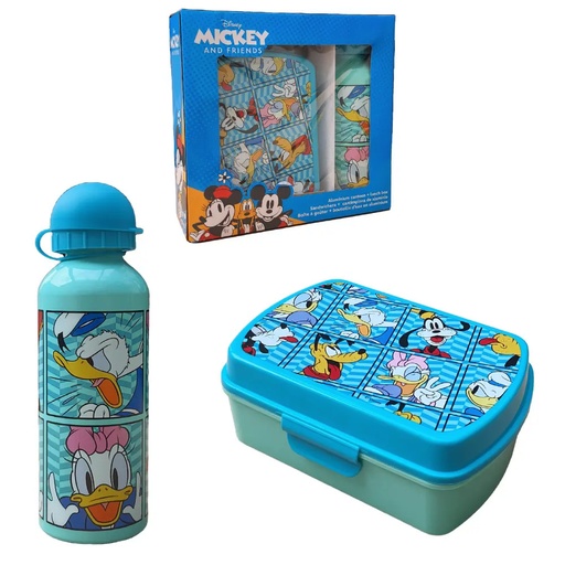 [8435507855099] coffret gourde + boite gouter mickey et ses amis