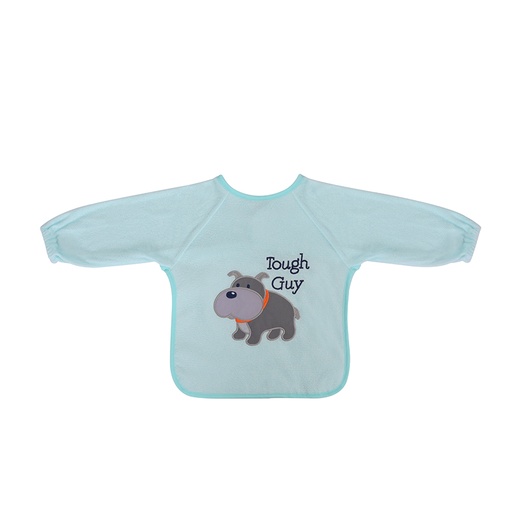 [10260270002] 10260270002bavoir avec manche bleu