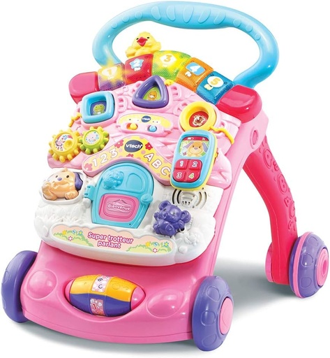 [80-505655-005] SUPER TROTTEUR PARLANT 2 en 1 rose