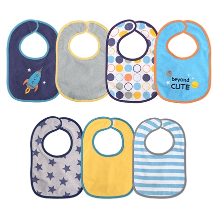 [10260240002] bavoir velcro 7pcs boy bleu