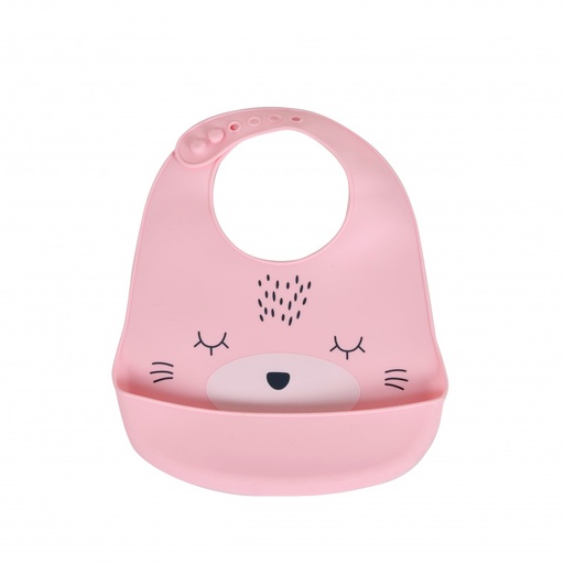[3800146269616] bavoir silicone oscar rose