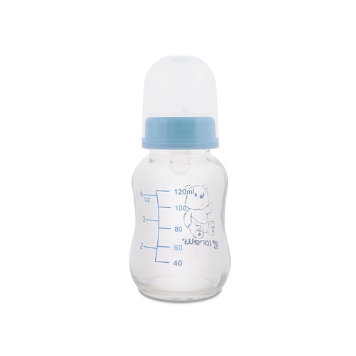 [10200610004] biberon verre 120 ML bleue