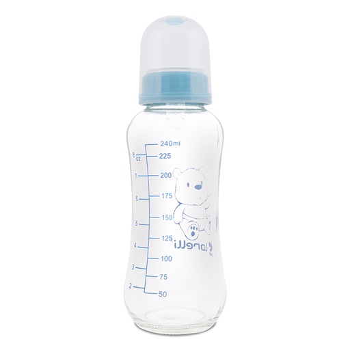 [10200620004] biberon verre 240 ml bleu