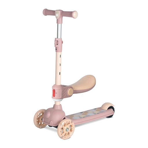 [10390240001] Trottinette Évolutive 2-en-1 avec Siège Pliable beige