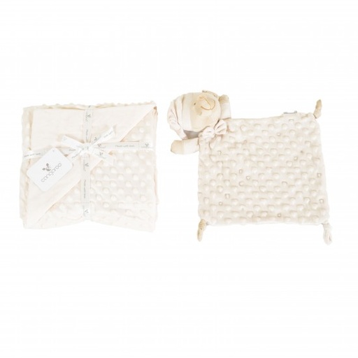 [3800146271459] Coffret couverture avec doudou beige