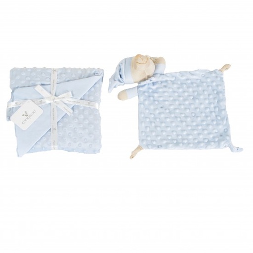 [3800146271435] Coffret couverture avec doudou bleu